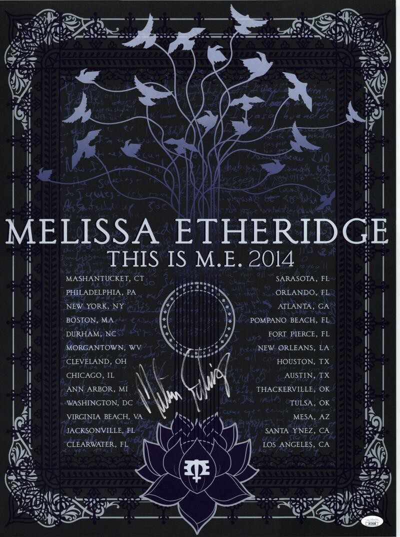 Melissa Etheridge Signed Autograph 18x24 Concert Tour Poster This Is Me JSA COA
