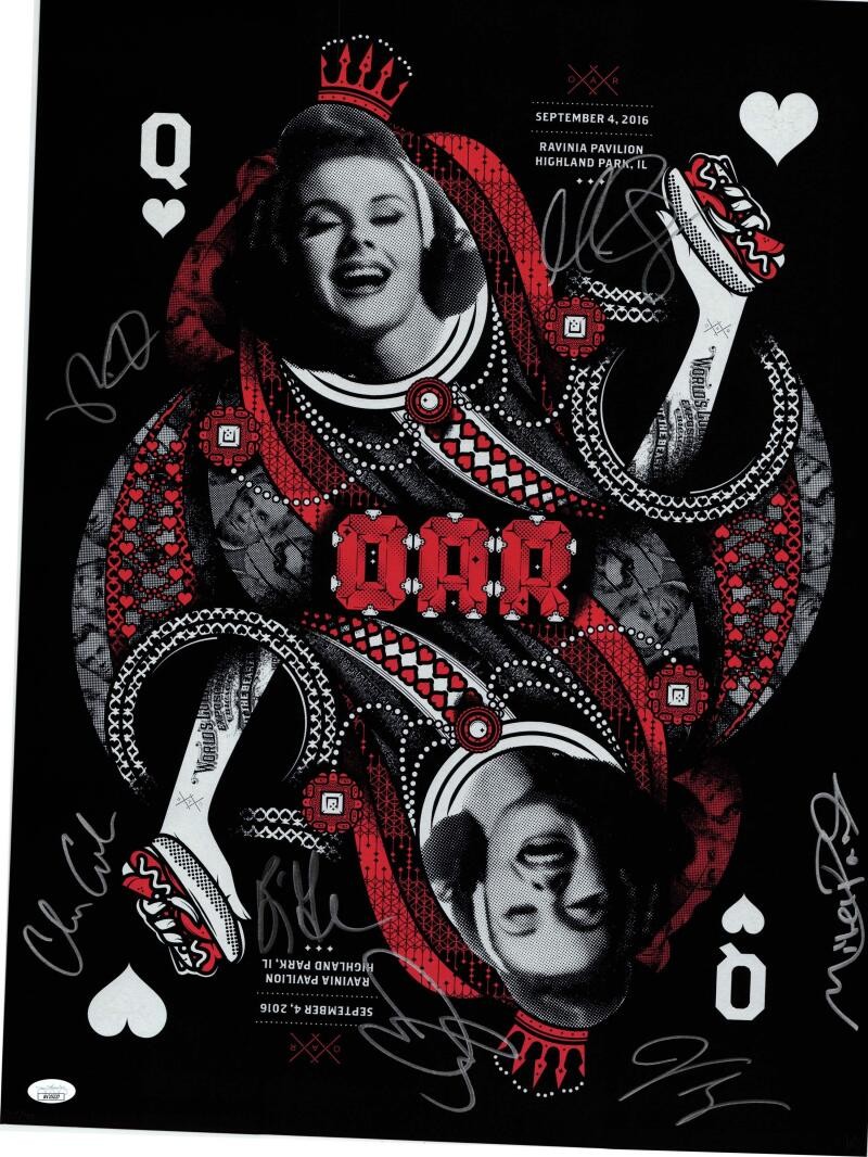 OAR Band Signed Autograph 18x24 Concert Tour Poster Highland Park 2016 JSA COA