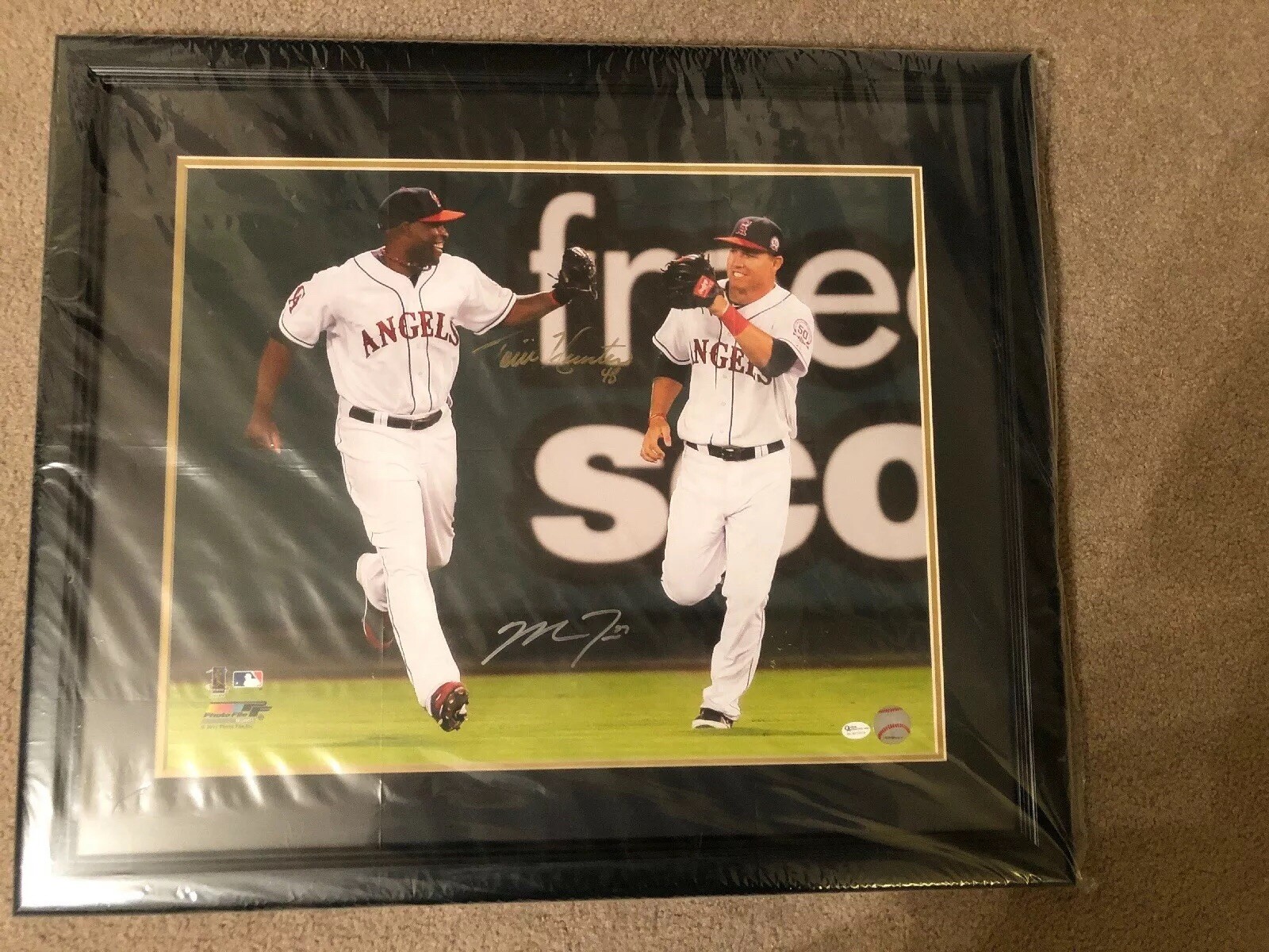 Mike Trout Torii Hunter Signed 16x20 Photo Online Authentics Coa Rookie Auto