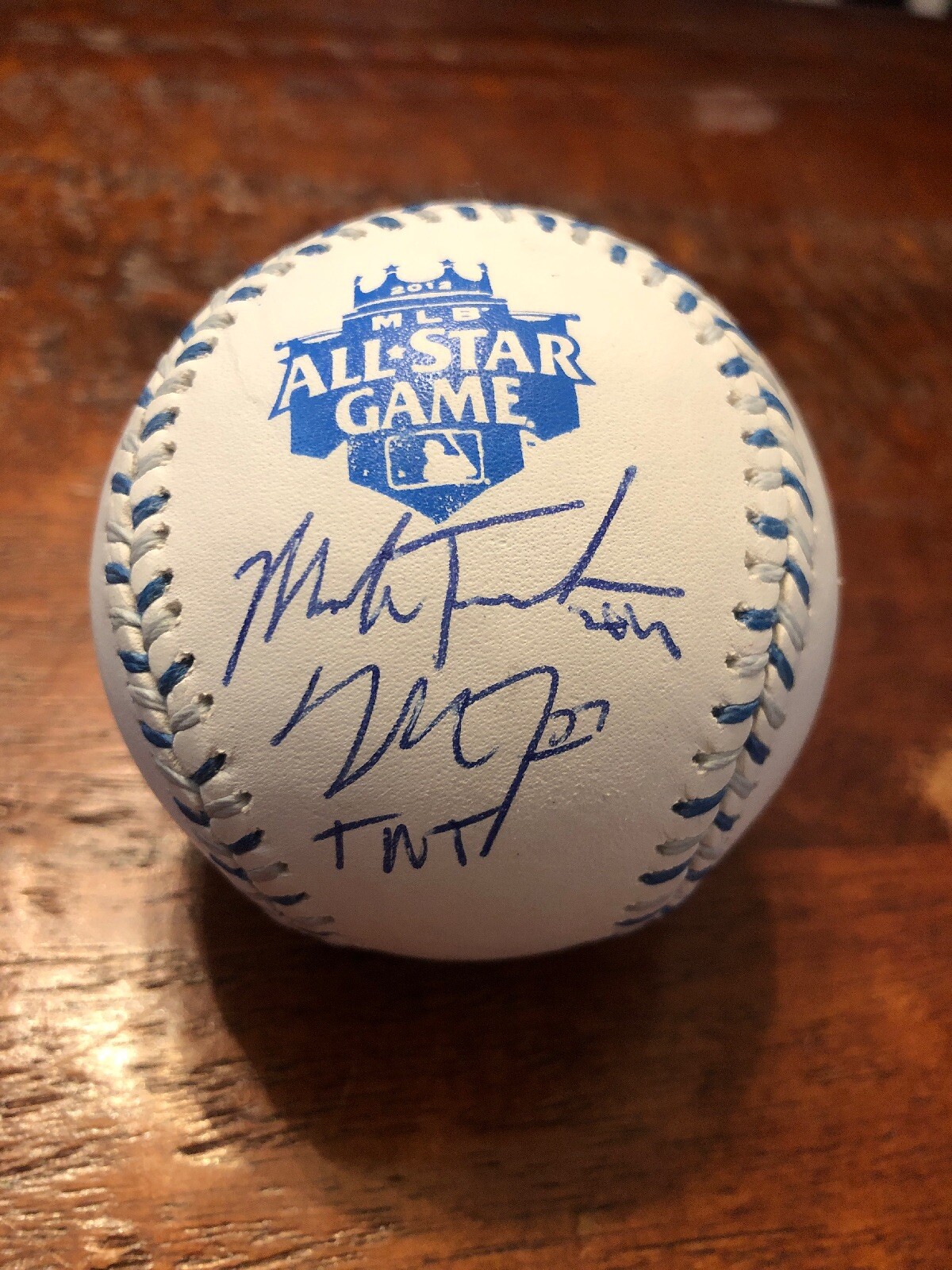 Mike Trout Mark Trumbo Signed 2012 All Star Baseball MLB Coa Rookie Auto Angels