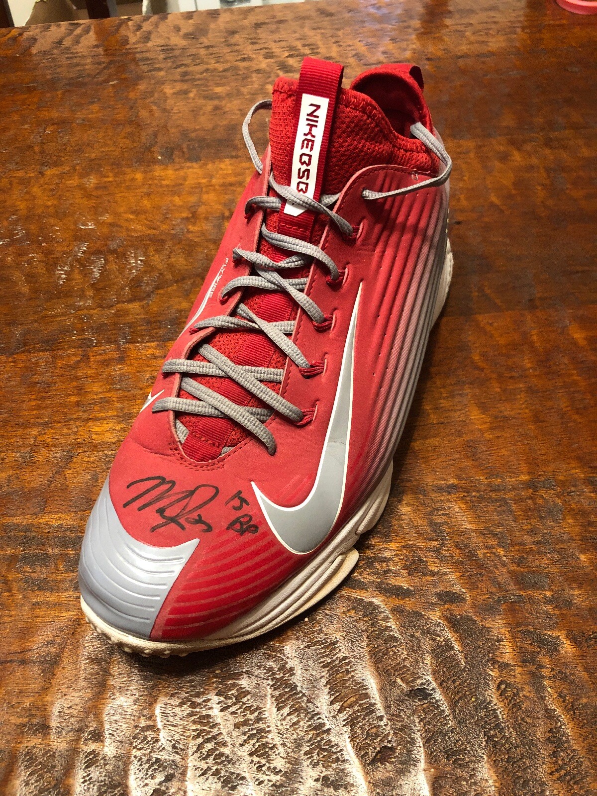 Mike Trout Signed Game Used Worn Nike Turf Shoe Jsa Coa Autographed Angels