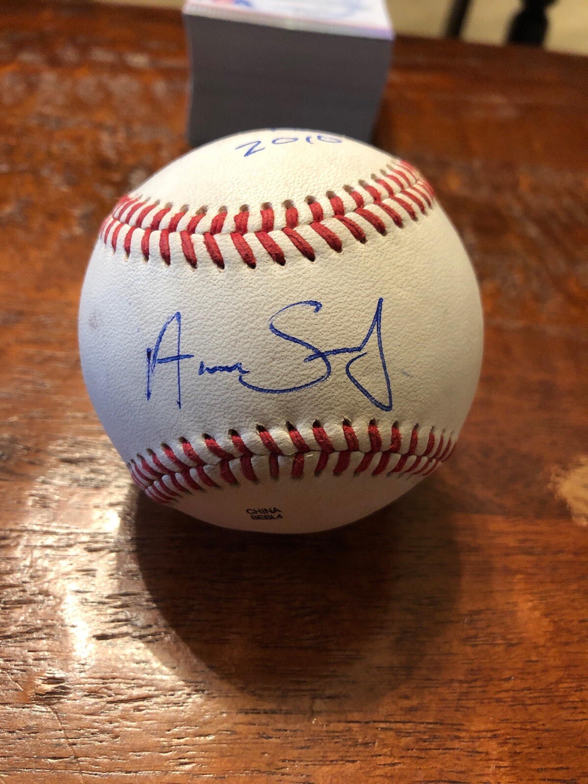 Aaron Sanchez Signed Official Minor League Baseball Psa Dna Coa Bluejays Astros