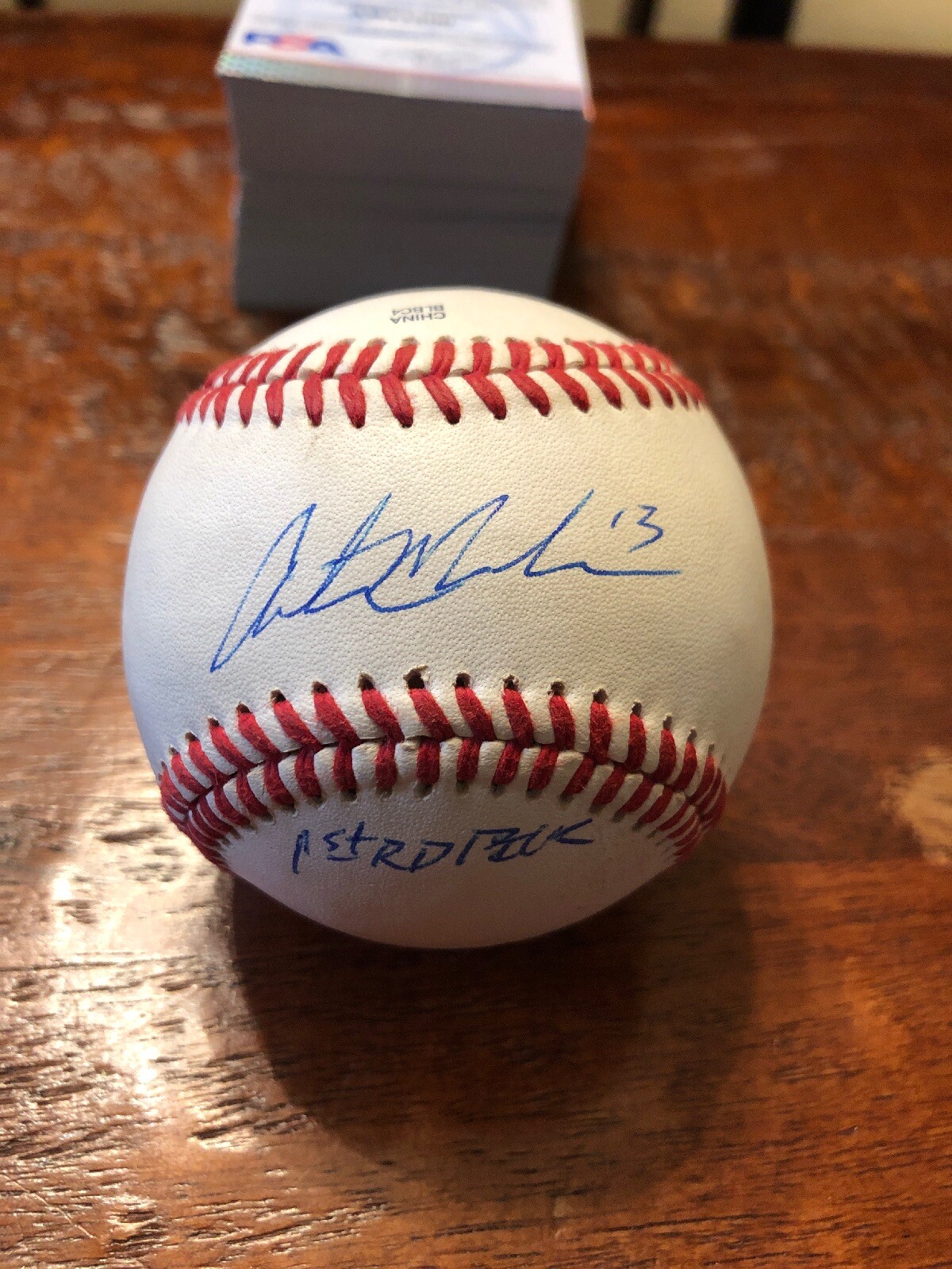 Austin Meadows Pre Rookie Signed Baseball PSA DNA Coa Tampa Bay Rays Auto