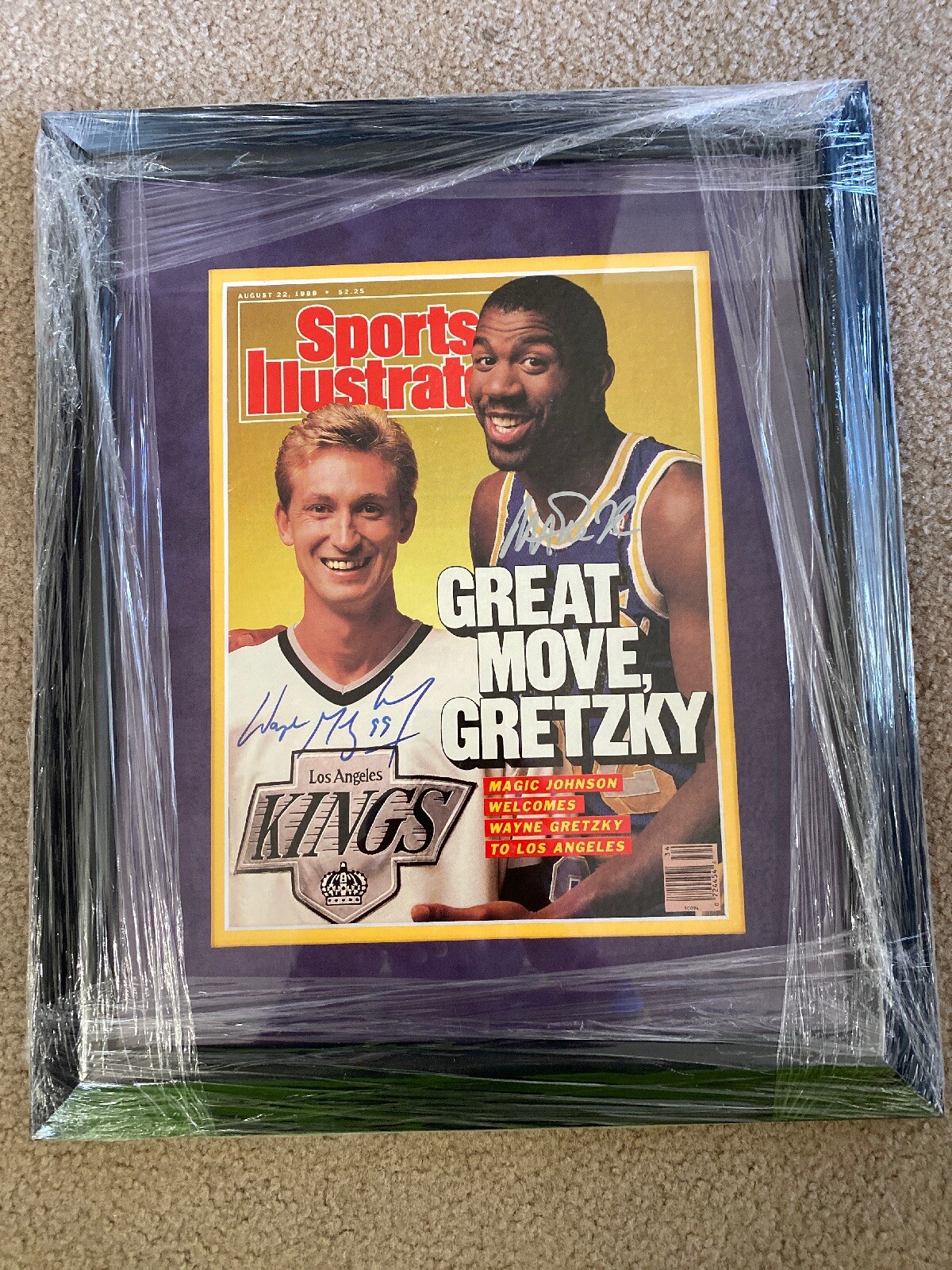 Magic Johnson Wayne Gretzky Dual Signed Sports Illustrated Magazine PSA DNA Coa