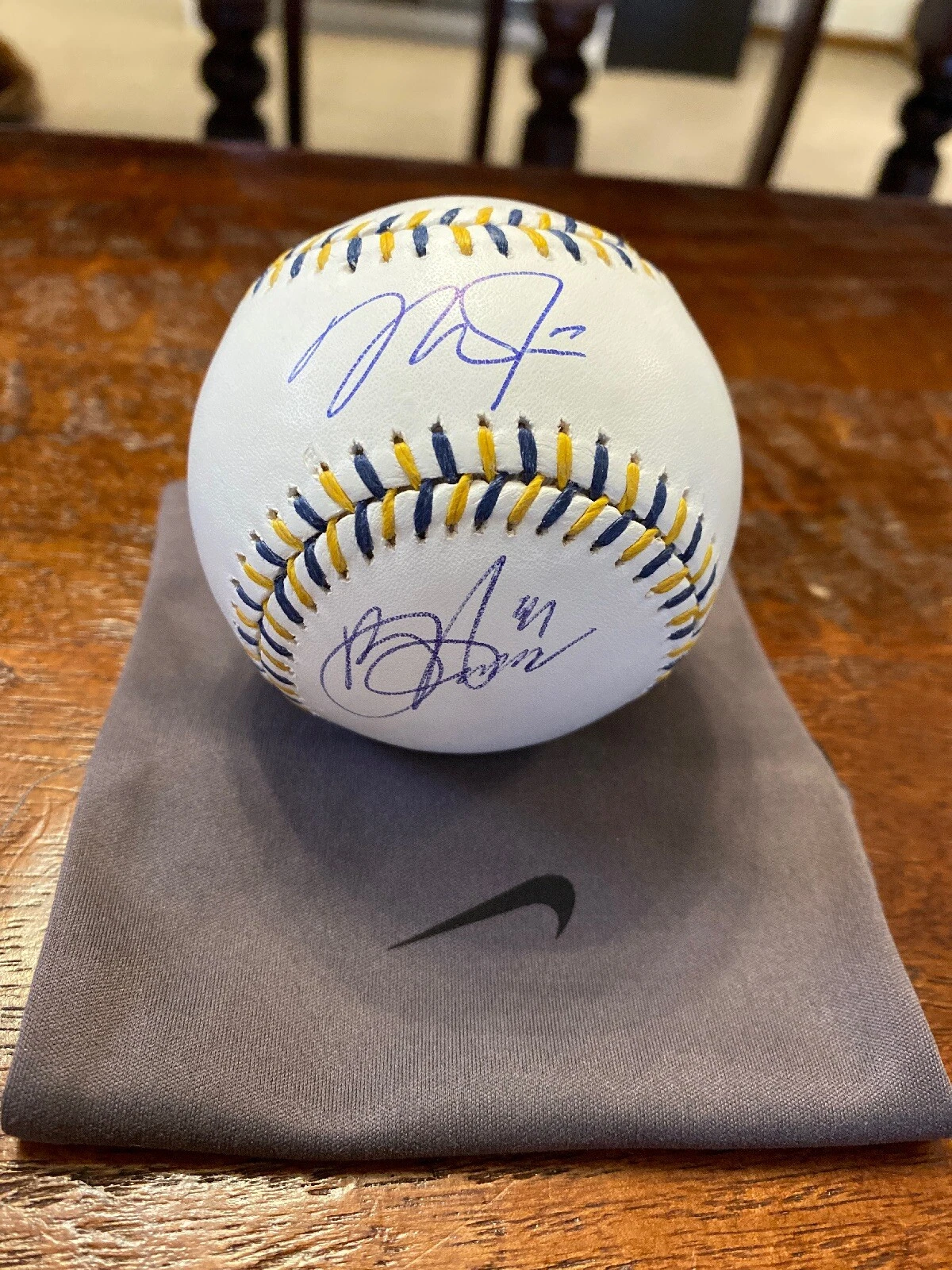 Mike Trout Bryce Harper Dual Signed 2016 All Star Baseball PSA DNA Coa
