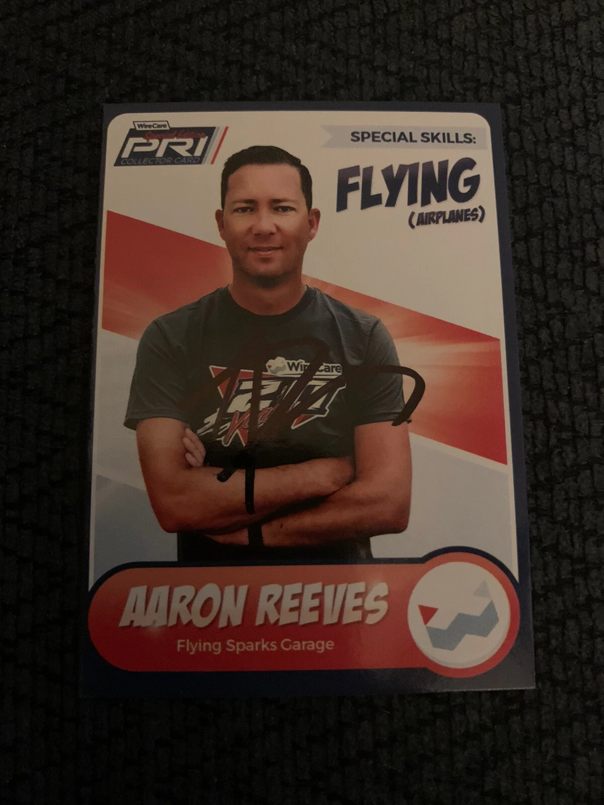 Aaron Reeves Signed Trading Card Autographed 2021 PRI Show Flying Sparks Garage