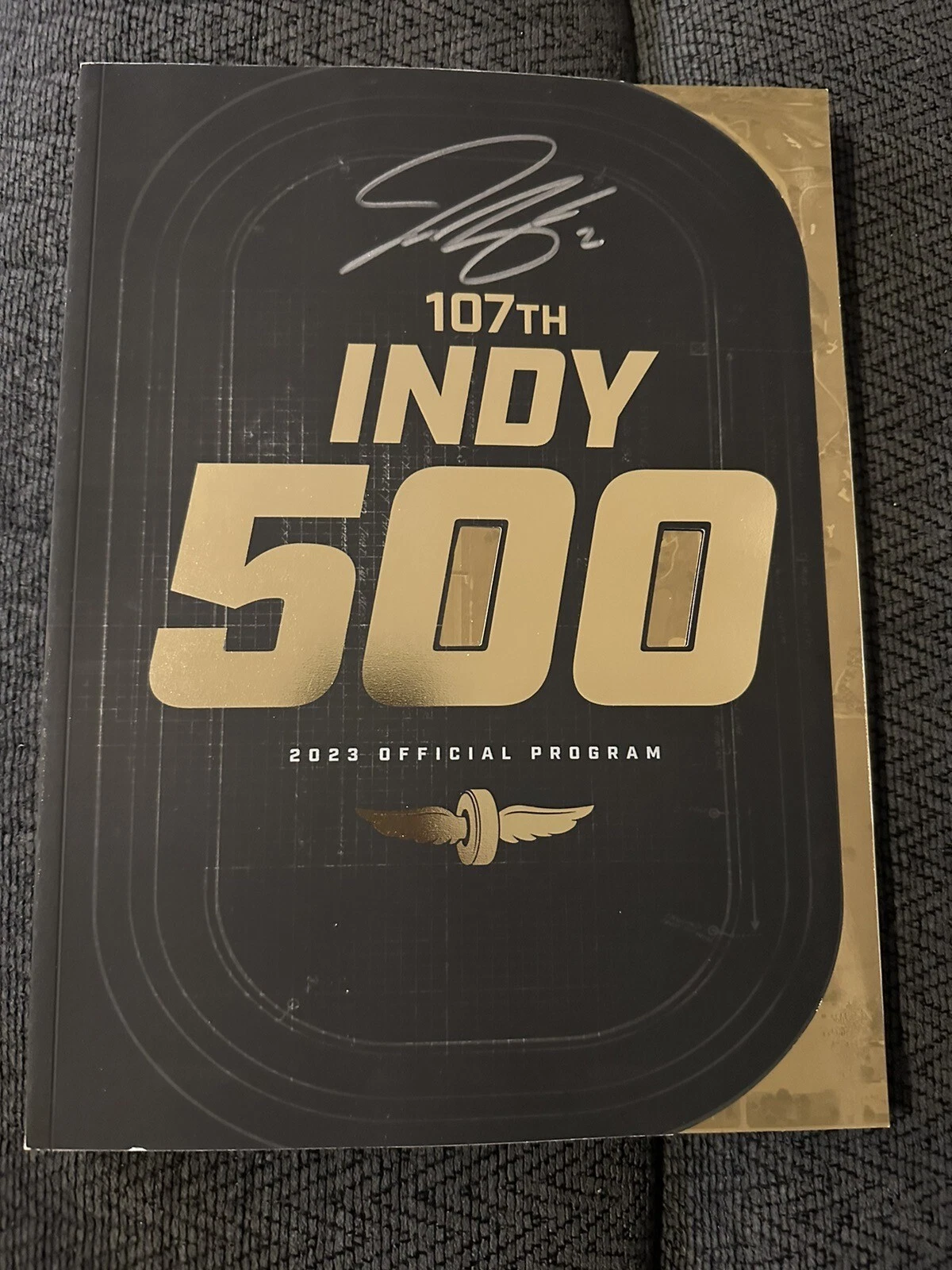 2023 Indianapolis 500 Program Signed Winner Josef Newgarden Autographed Indy Car
