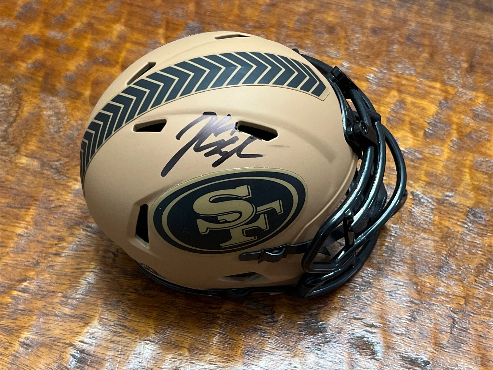 John Lynch Signed 49ers Salute To Service Mini Helmet PSA DNA Autographed