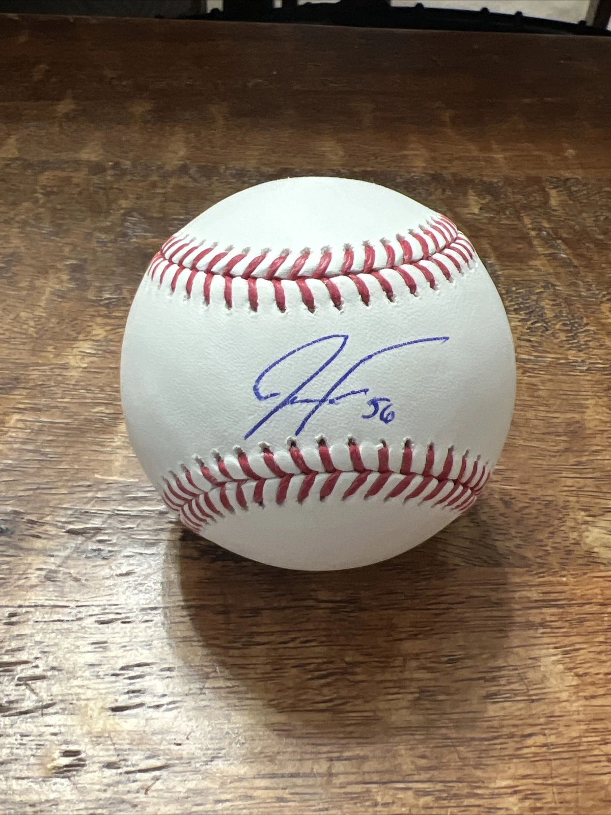 Justin Foscue Signed  Major League Baseball JSA Coa Rangers Autographed
