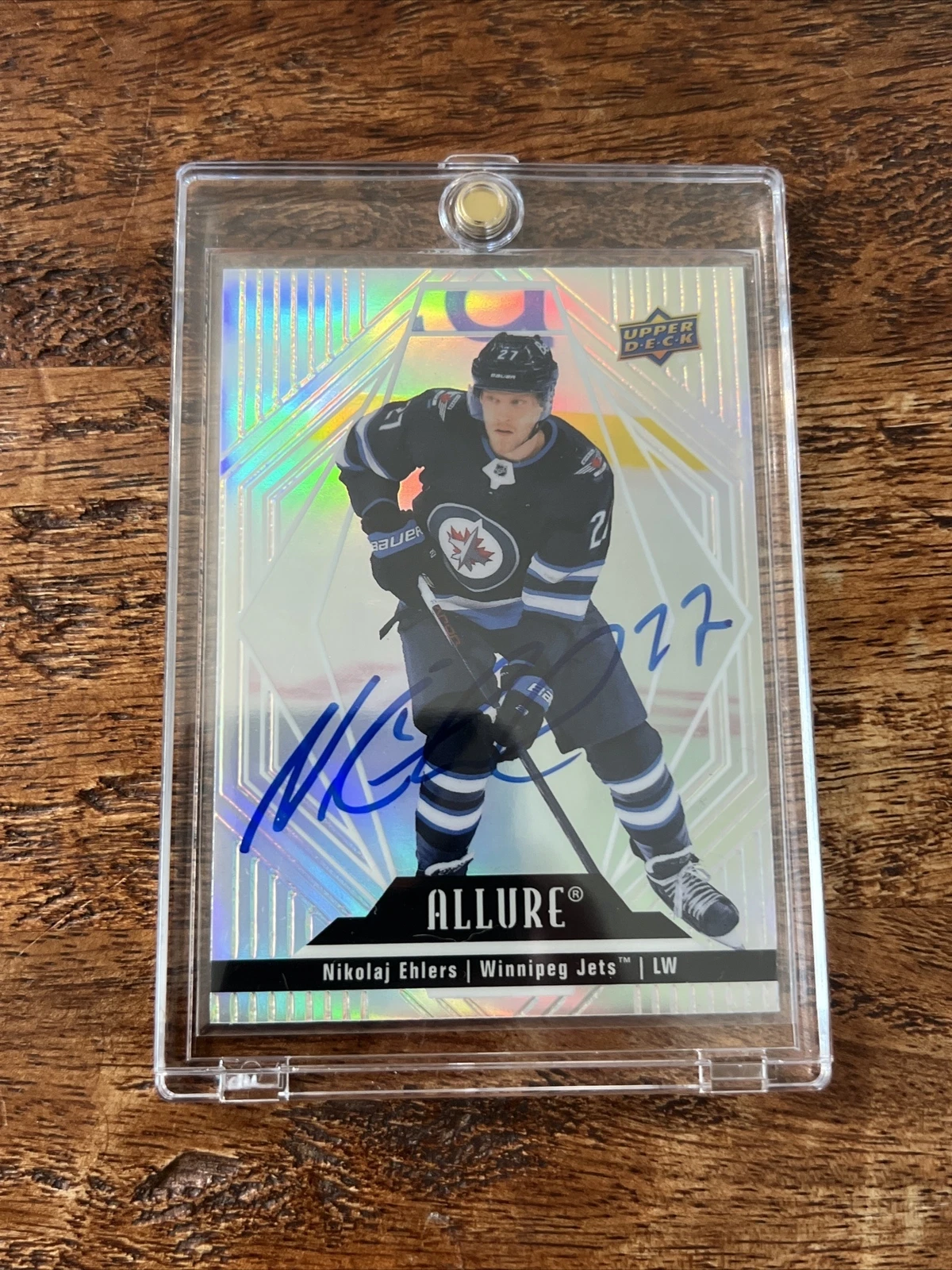 Nikolaj Ehlers IP Signed Upper Deck Allure Card PSA DNA  Autographed Jets