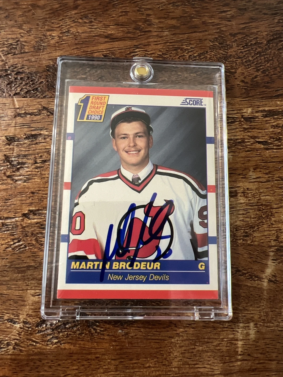 Martin Brodeur IP Signed Score Rookie Card PSA DNA  Autographed Devils