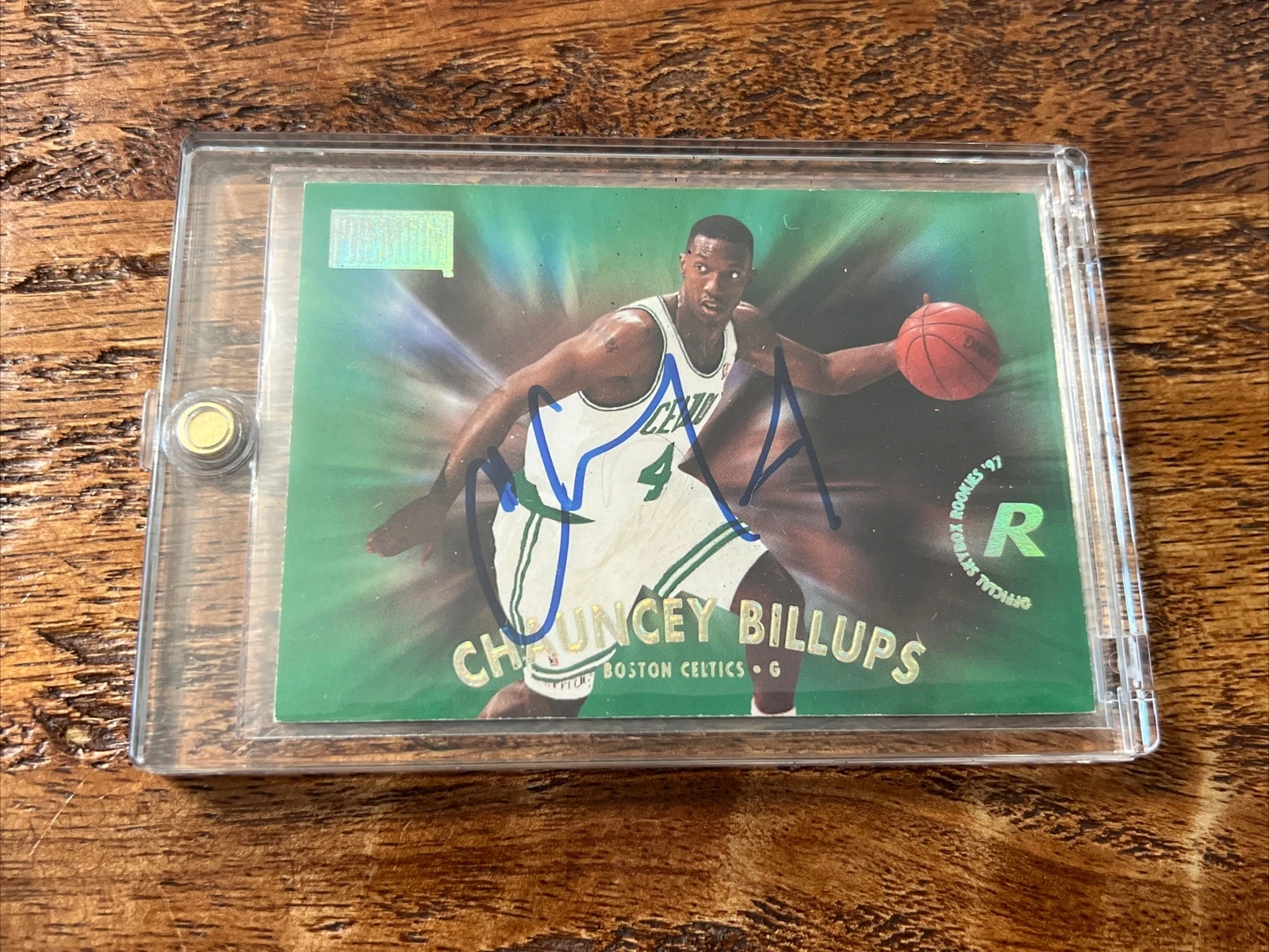 Chauncey Billups IP Signed Skybox Rookie Card Psa Dna Autographed Celtics