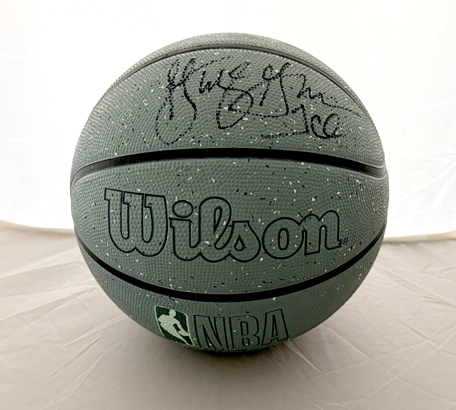George Gervin San Antonio Spurs signed NBA Basketball Ball W/ Ice JSA Witnessed