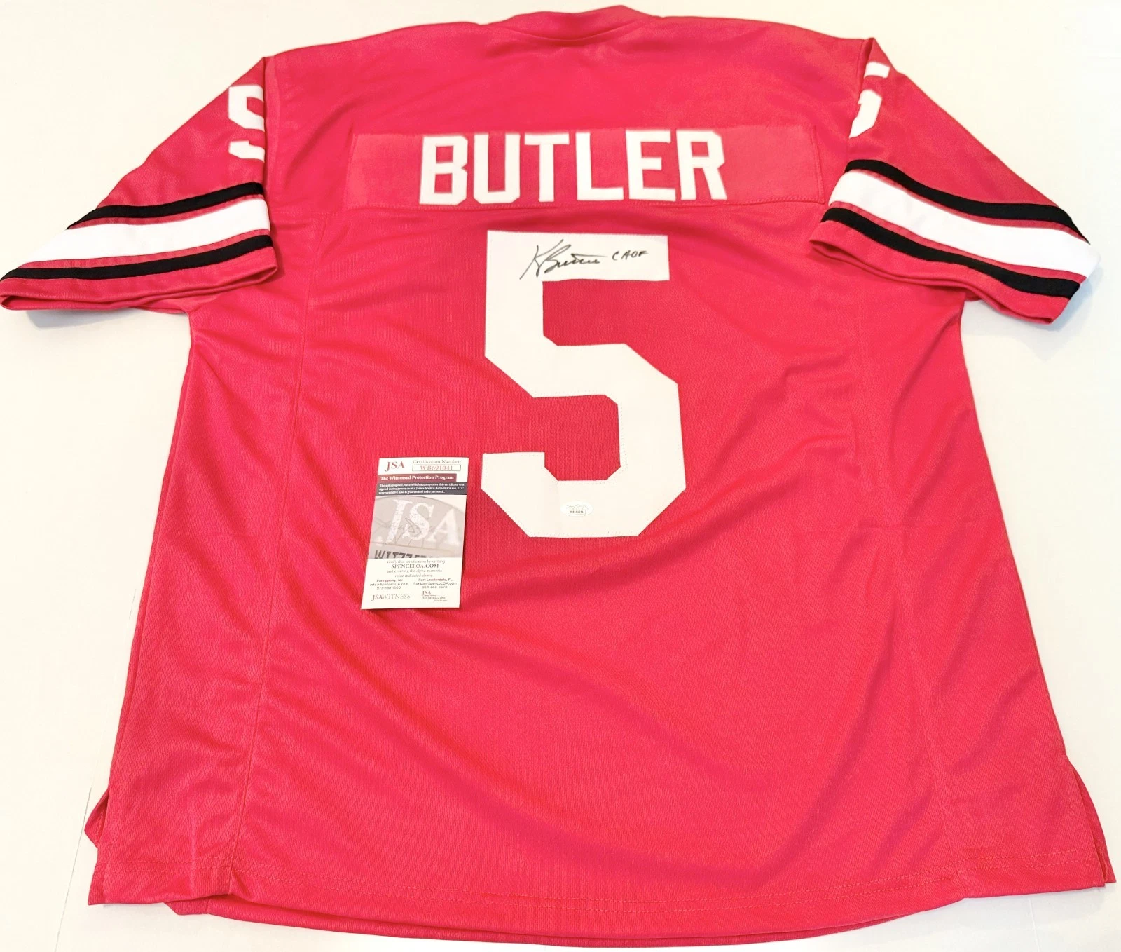 Kevin Butler Georgia Bulldogs signed Custom jersey W/ CHOF JSA Witnessed