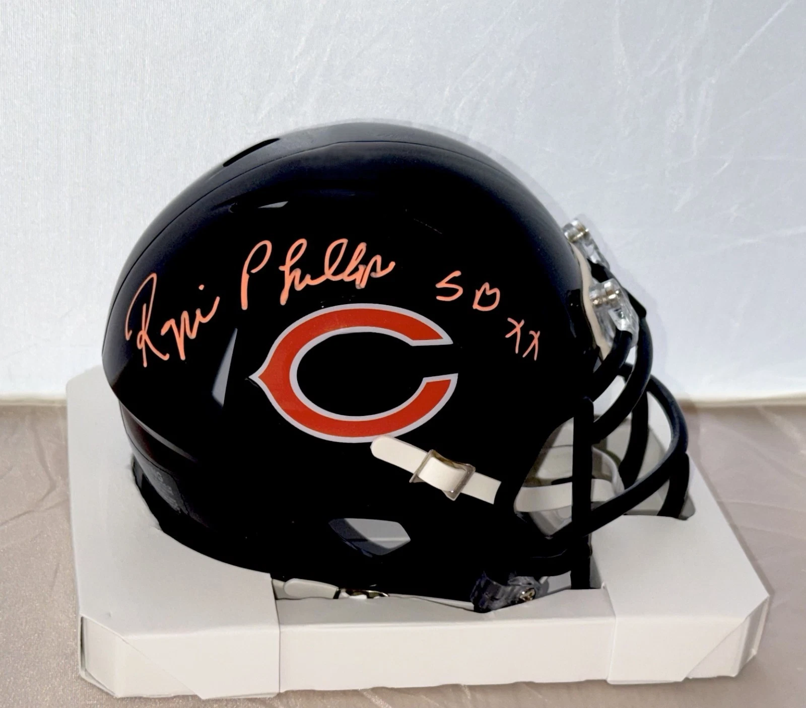 Reggie Phillips signed Chicago Bears mini helmet autographed Beckett Witnessed
