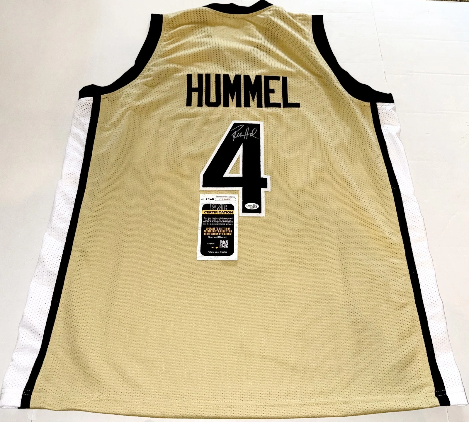 Robbie Hummel Purdue Boilermakers signed Custom jersey autographed JSA