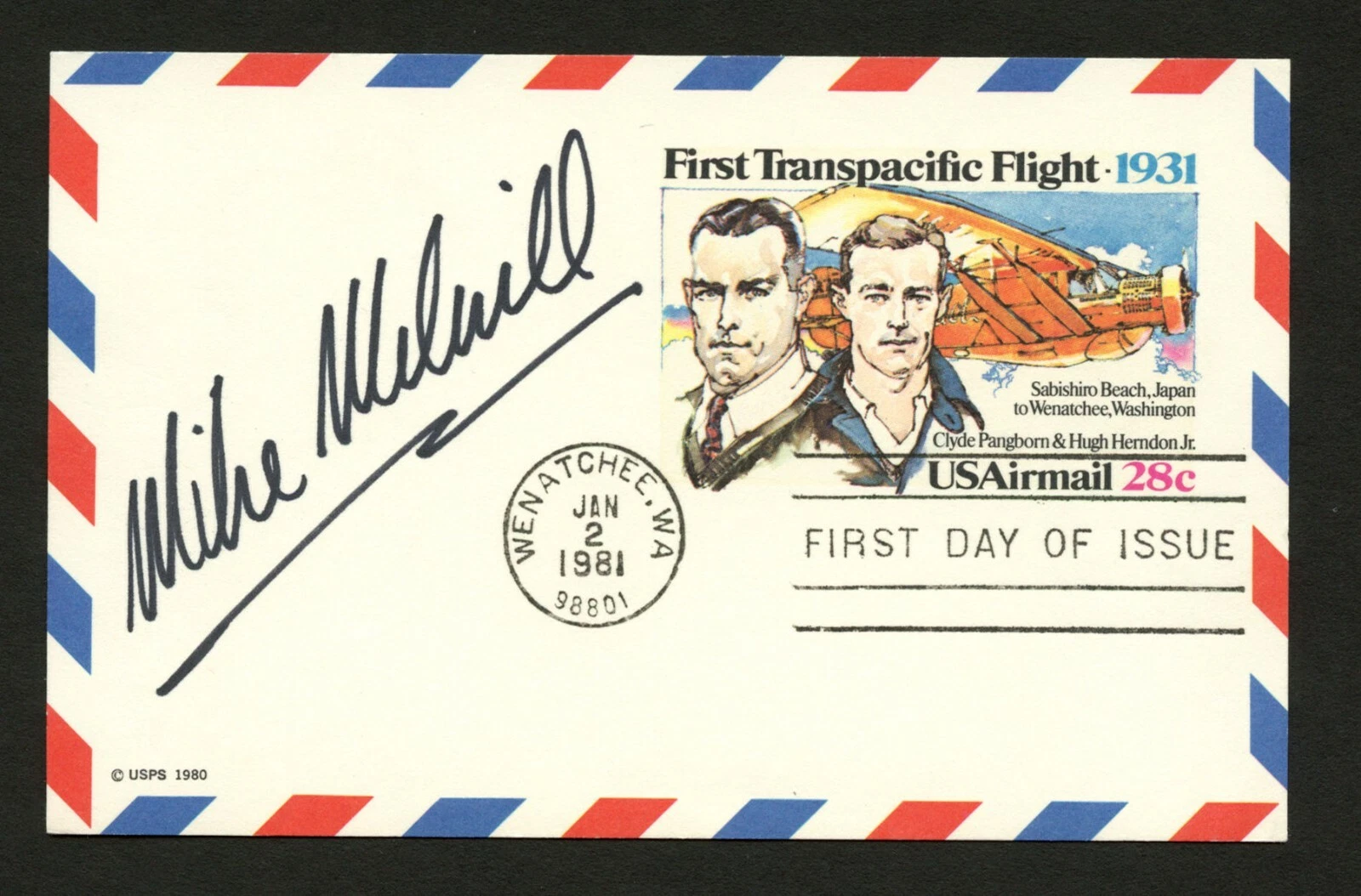 Mike Melvill signed autograph auto FDC cover American Aircraft Pilot PC204