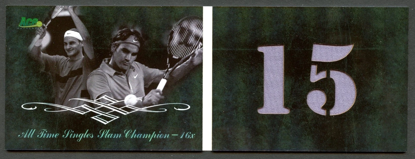 Roger Federer 2011 Grand Slam #6 Champion Memorabilia Booklet 33/63 Tennis Card