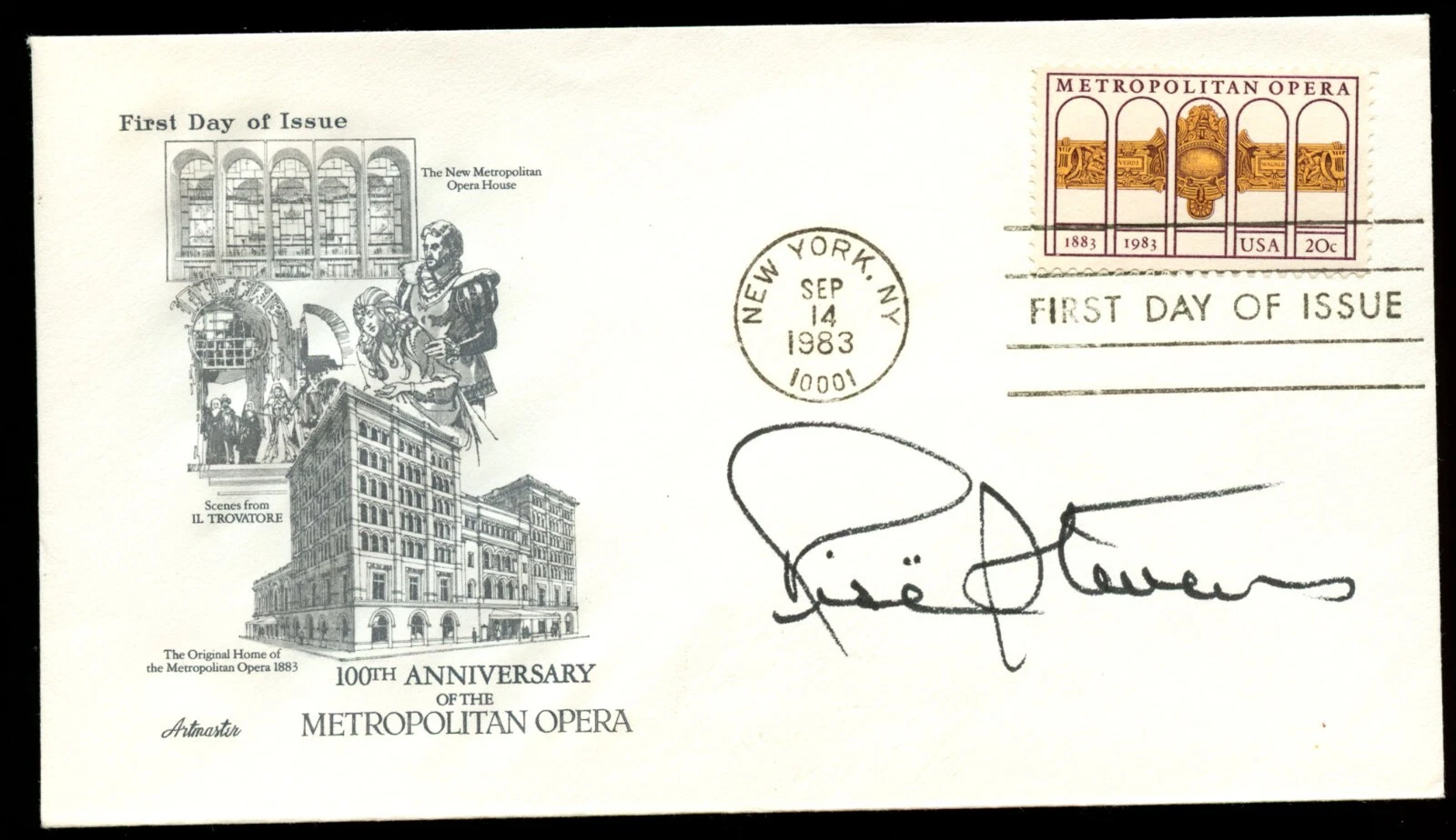 Rise Stevens d2013 signed autograph Postal Cover FDC Mezzo-soprano & Actress BAS