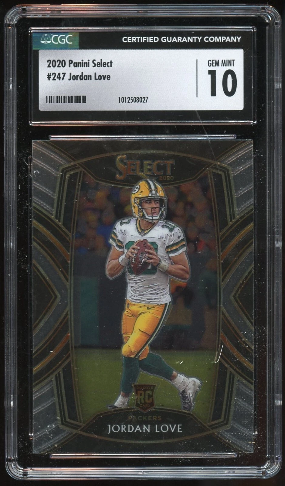 Jordan Love 247 Panini Select 2020 Football Rookie Card Green Bay Packers CGC 10