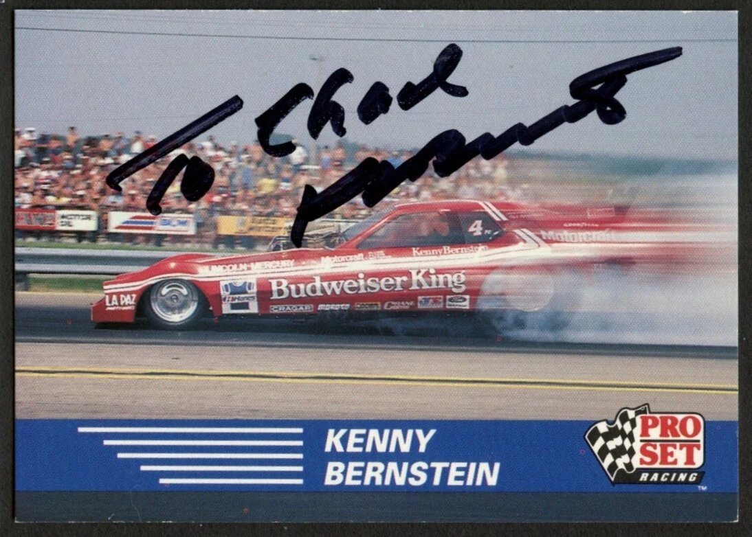 Kenny Bernstein #103 signed autograph auto 1991 Pro Set  NHRA Trading Card
