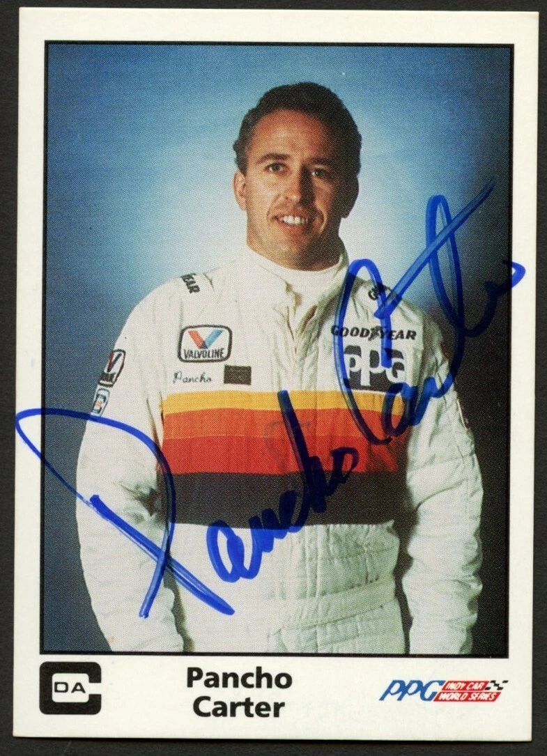 Pancho Carter #45 signed autograph auto 1985 A&S Racing PPG Indy Card