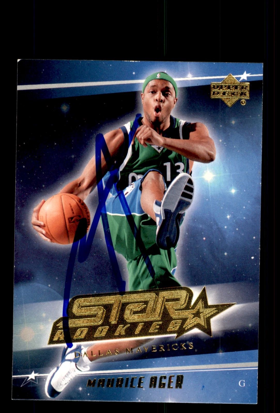 Signed Basketball Card Auto 2006-07 Upper Deck #226 Maurice Ager Mavericks