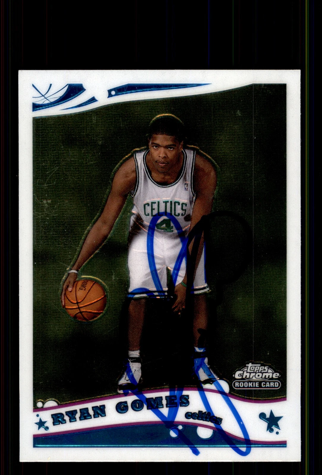 Signed Basketball Card Auto Ryan Gomes 2005-06 Topps Chrome #185 Boston Celtics