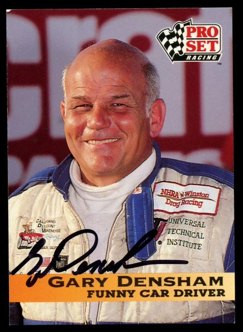 Gary Densham #56 signed autograph auto 1992 Pro Set NHRA Trading Card
