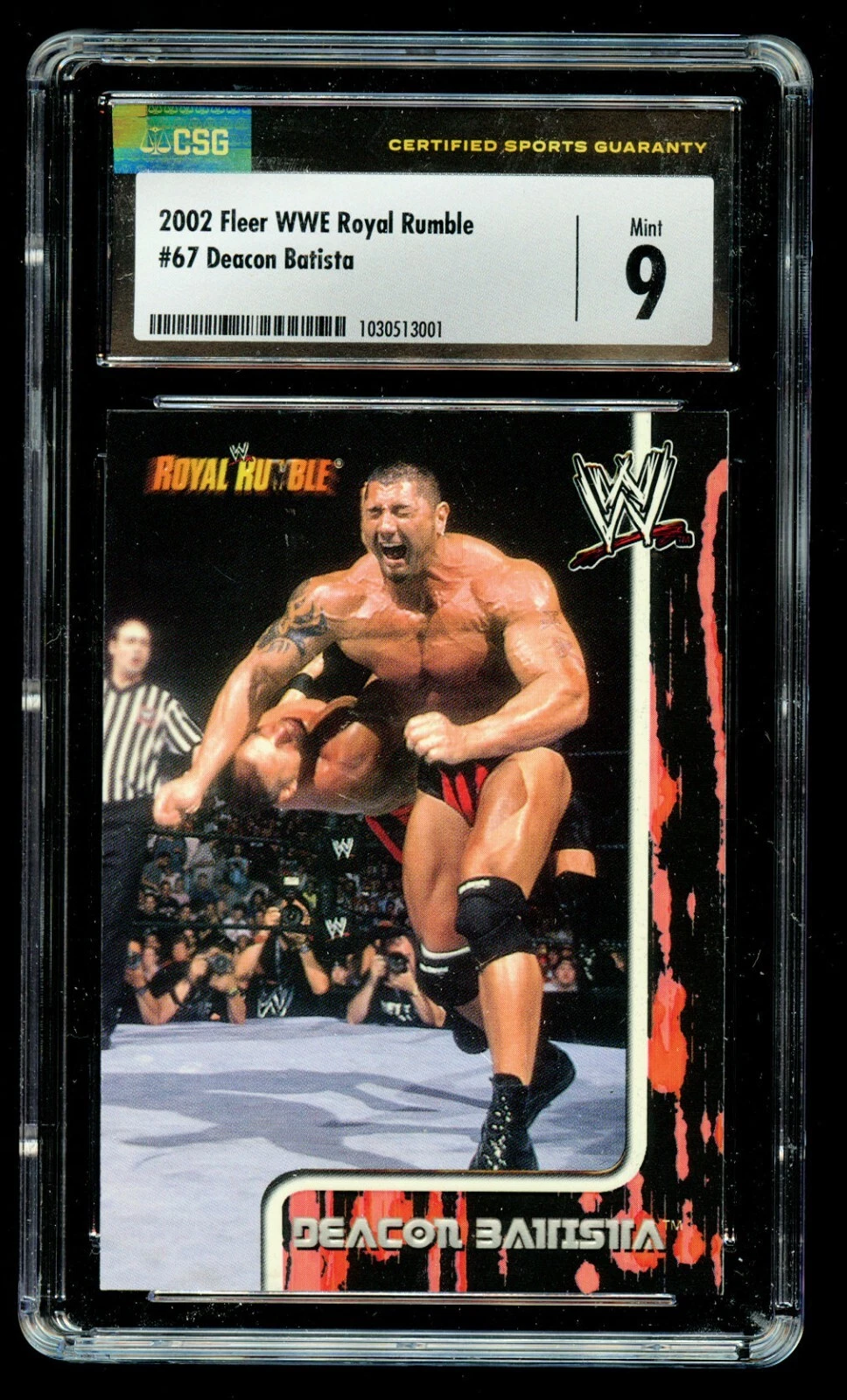 Deacon Batista #67 Fleer WWE Royal Rumble 2002 Wrestling Trading Card CSG 9