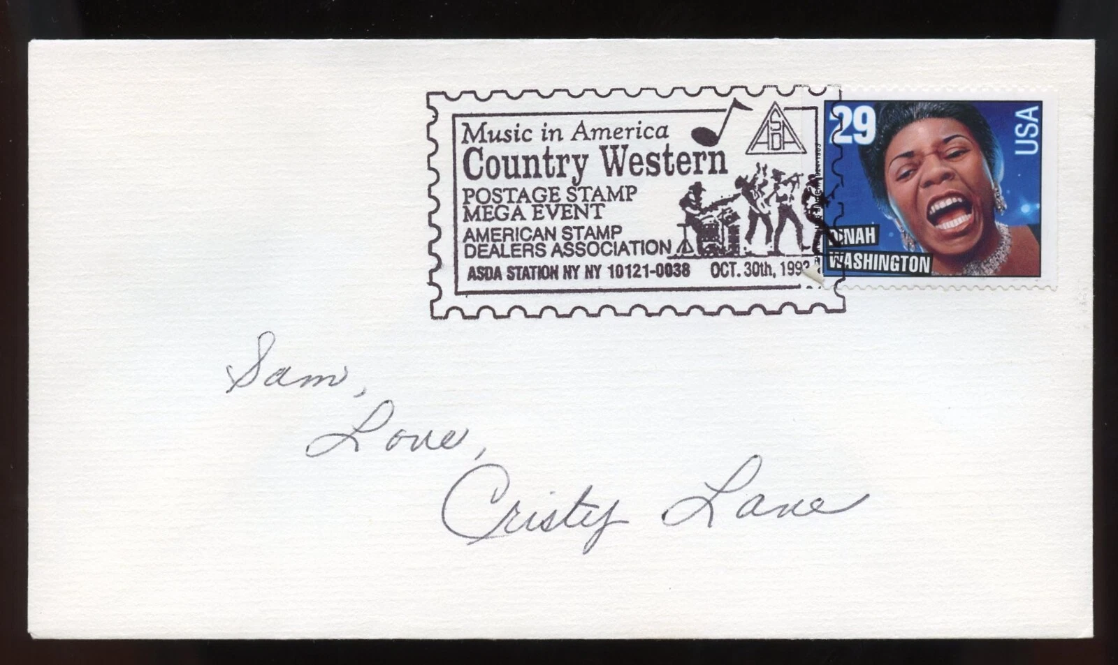 Cristy Lane signed autograph auto American Christian & Country Music Singer FDC