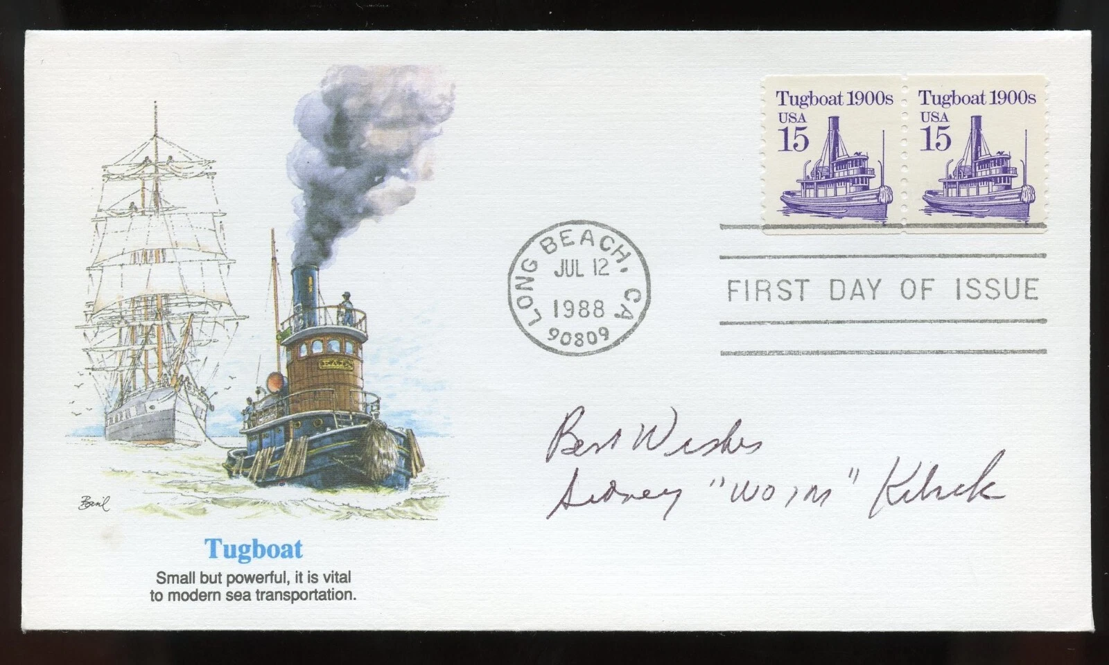 Sidney Kibrick signed autograph American Child Actor Film Series Our Gang FDC