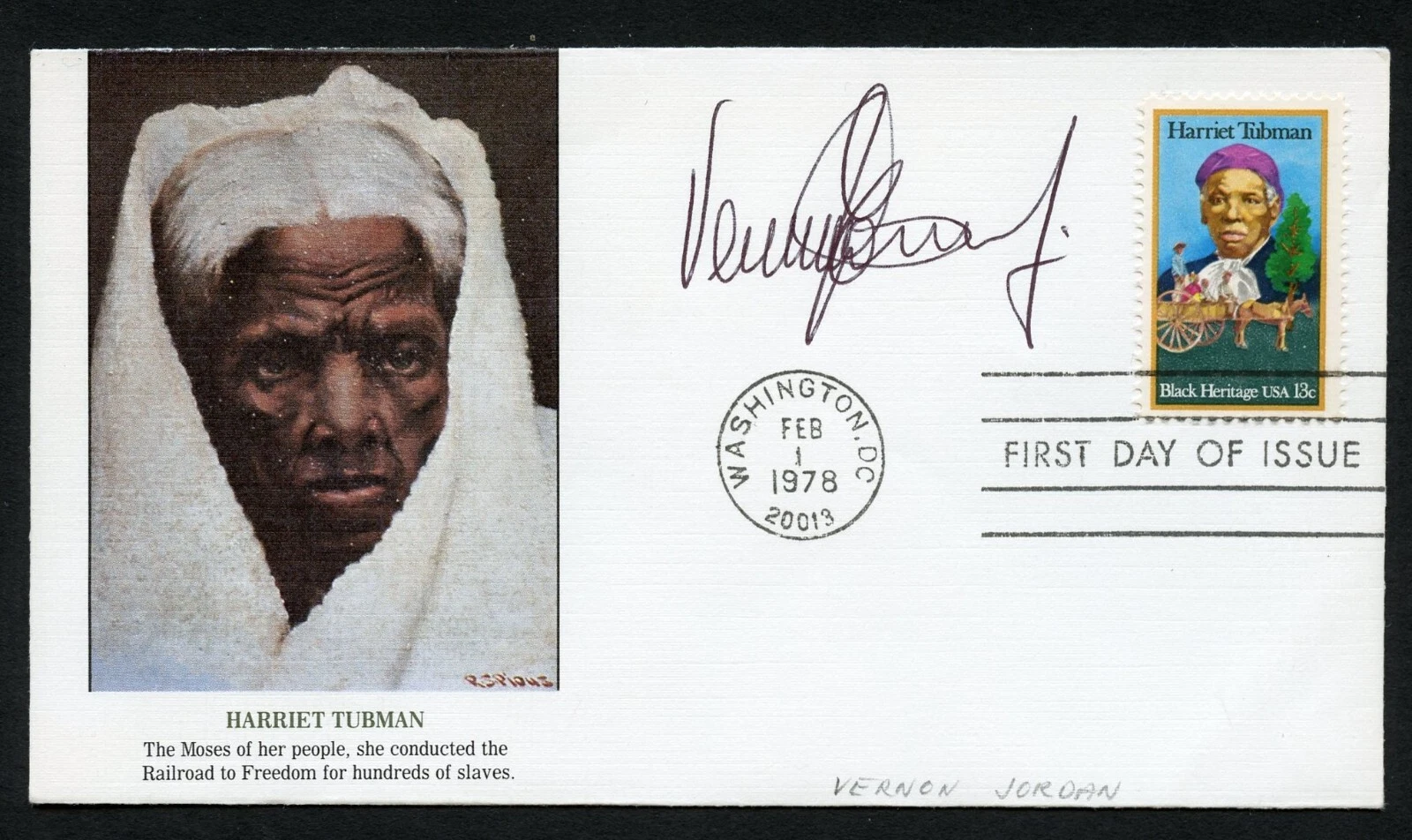 Vernon Jordan d2021 signed autograph Advisor to Bill Clinton First Day Cover