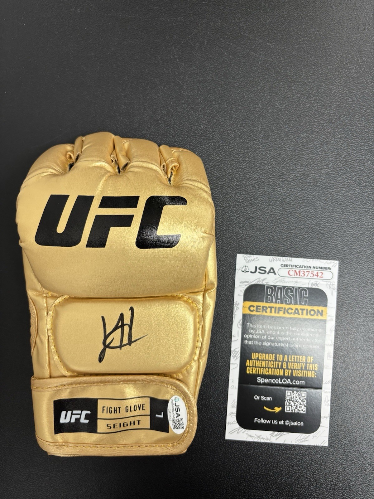 Joshua Josh Hokit Signed Autographed UFC Glove MMA FIGHTER Undefeated JSA Coa