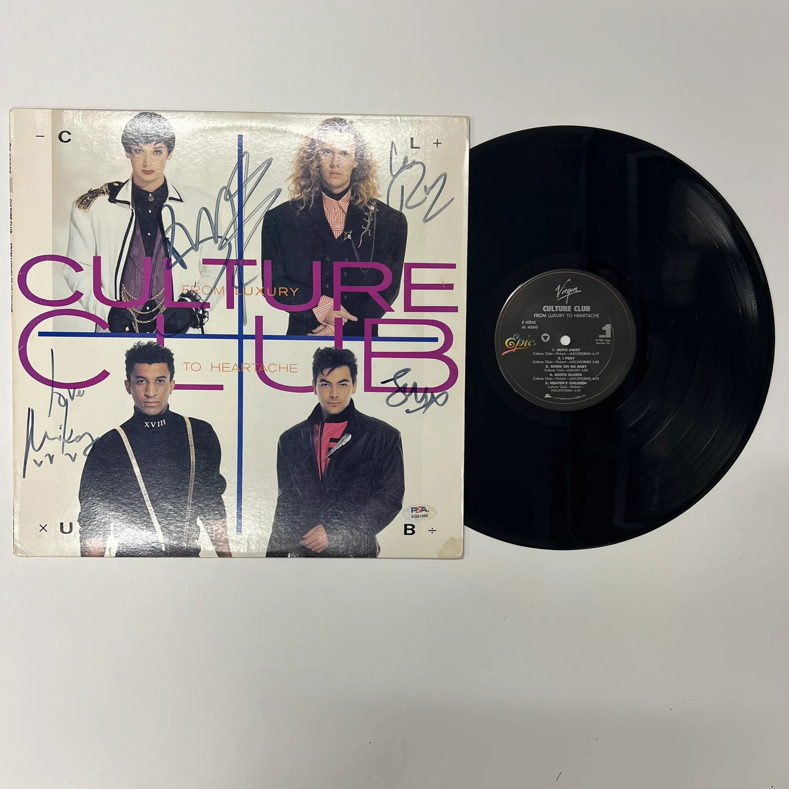 Culture Club Signed From Luxury to Heartache Vinyl Album PSA
