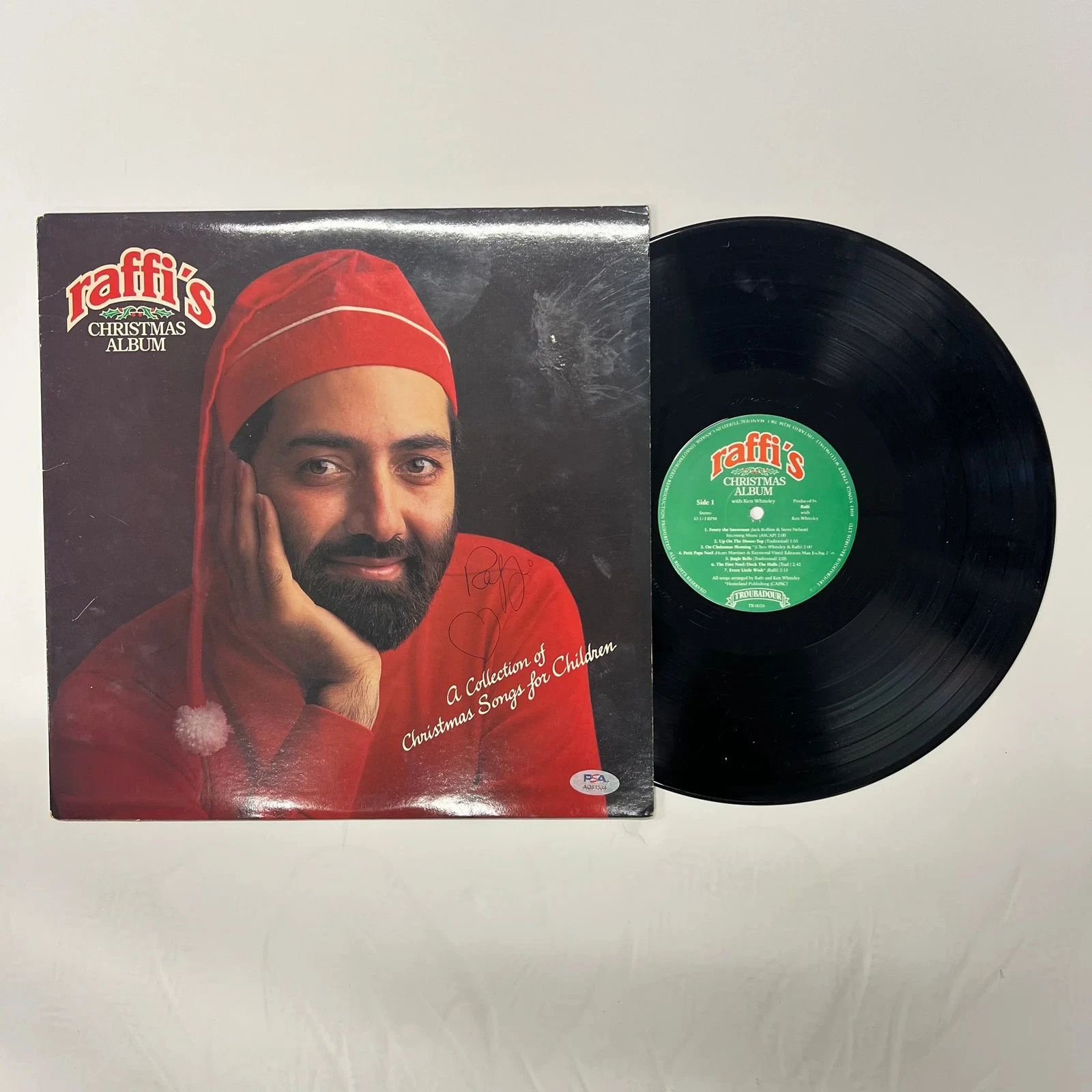 Raffi Signed Raffi's Christmas Album Vinyl Album PSA Autographed