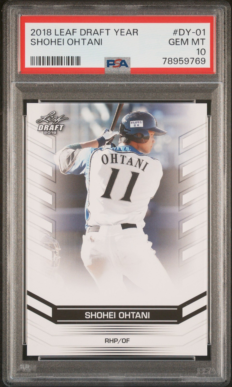Graded 2018 Leaf Draft Year Shohei Ohtani #DY-01 Draft Stars Rookie Card PSA 10