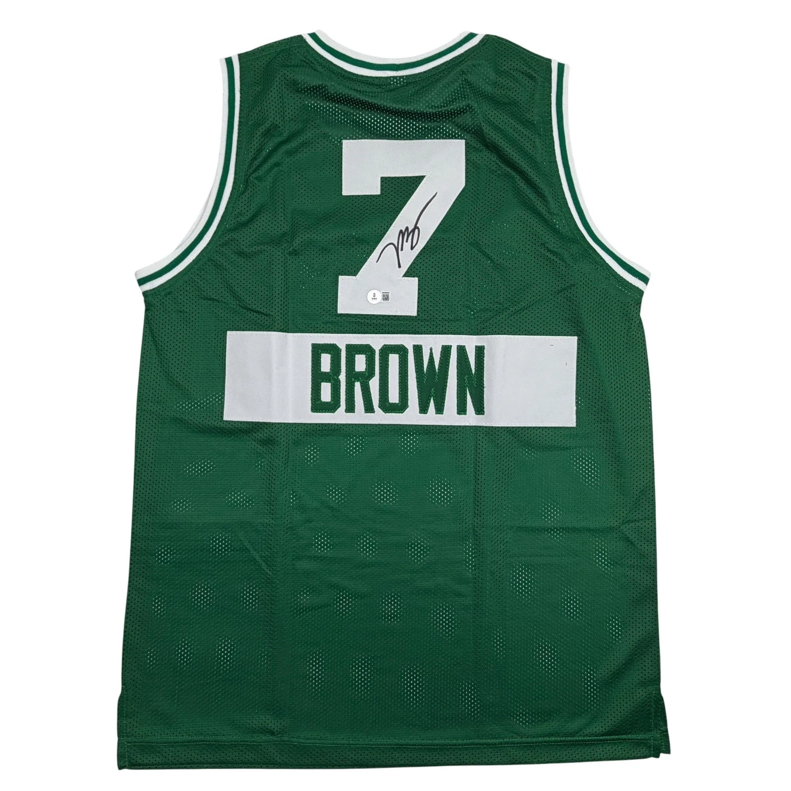 Autographed/Signed Jaylen Brown Boston Green City Edition Jersey Beckett BAS COA