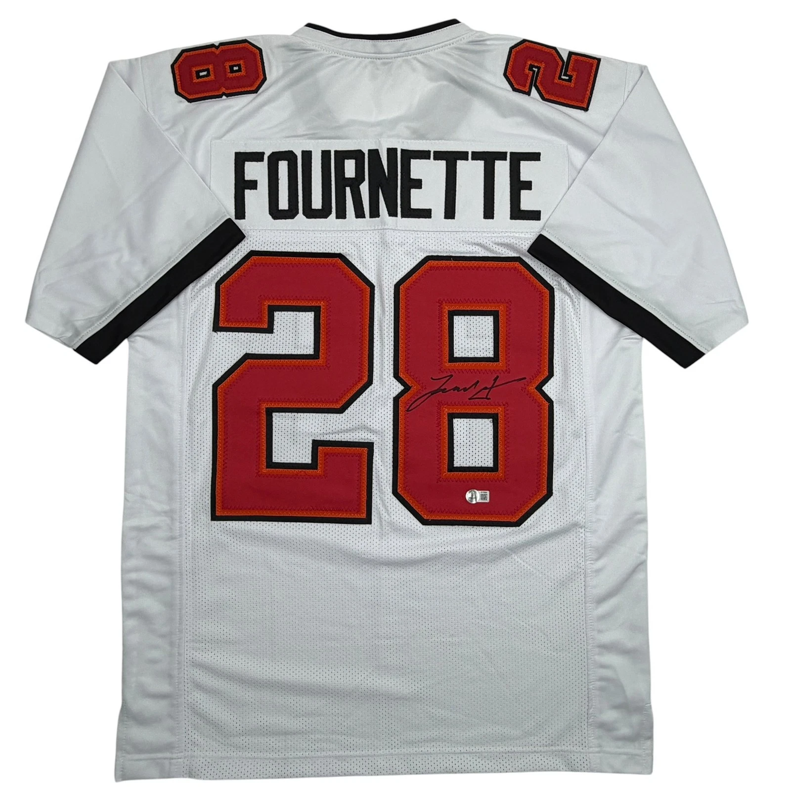 Autographed/Signed Leonard Fournette Tampa Bay White Jersey Beckett BAS COA