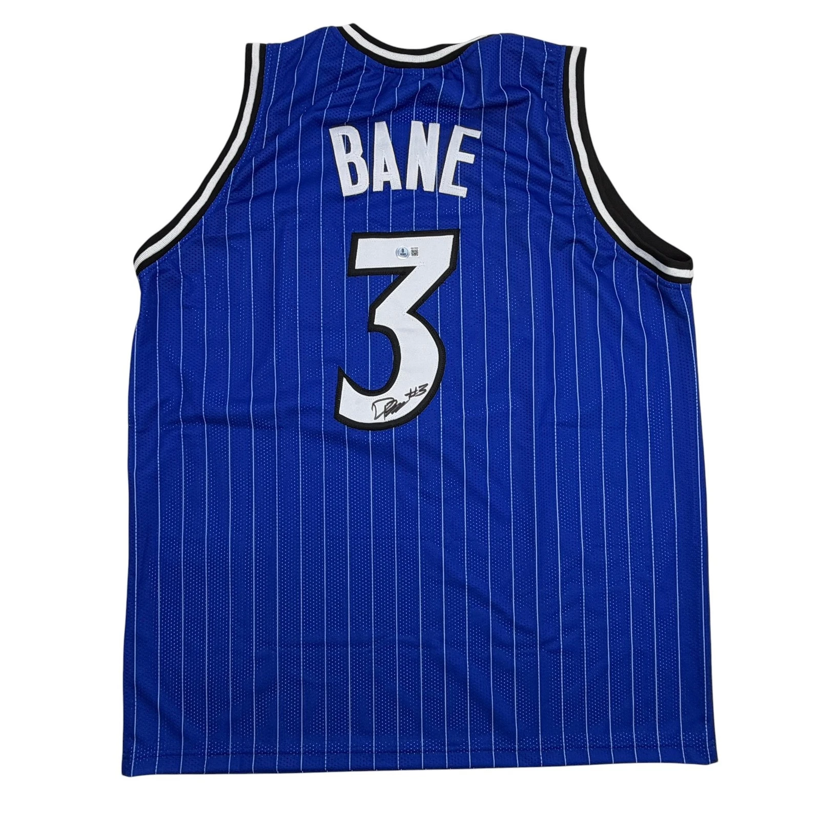 Autographed/Signed Desmond Bane Orlando Blue Pinstripe Jersey Beckett BAS COA