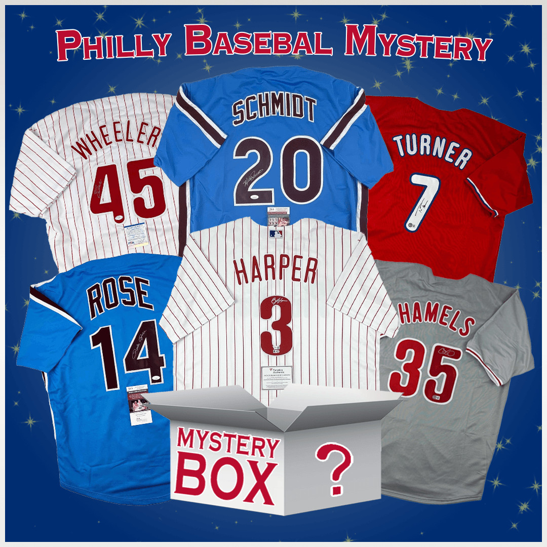Autographed/Signed Philadelphia Baseball Jersey Mystery Box PSA JSA BAS COA
