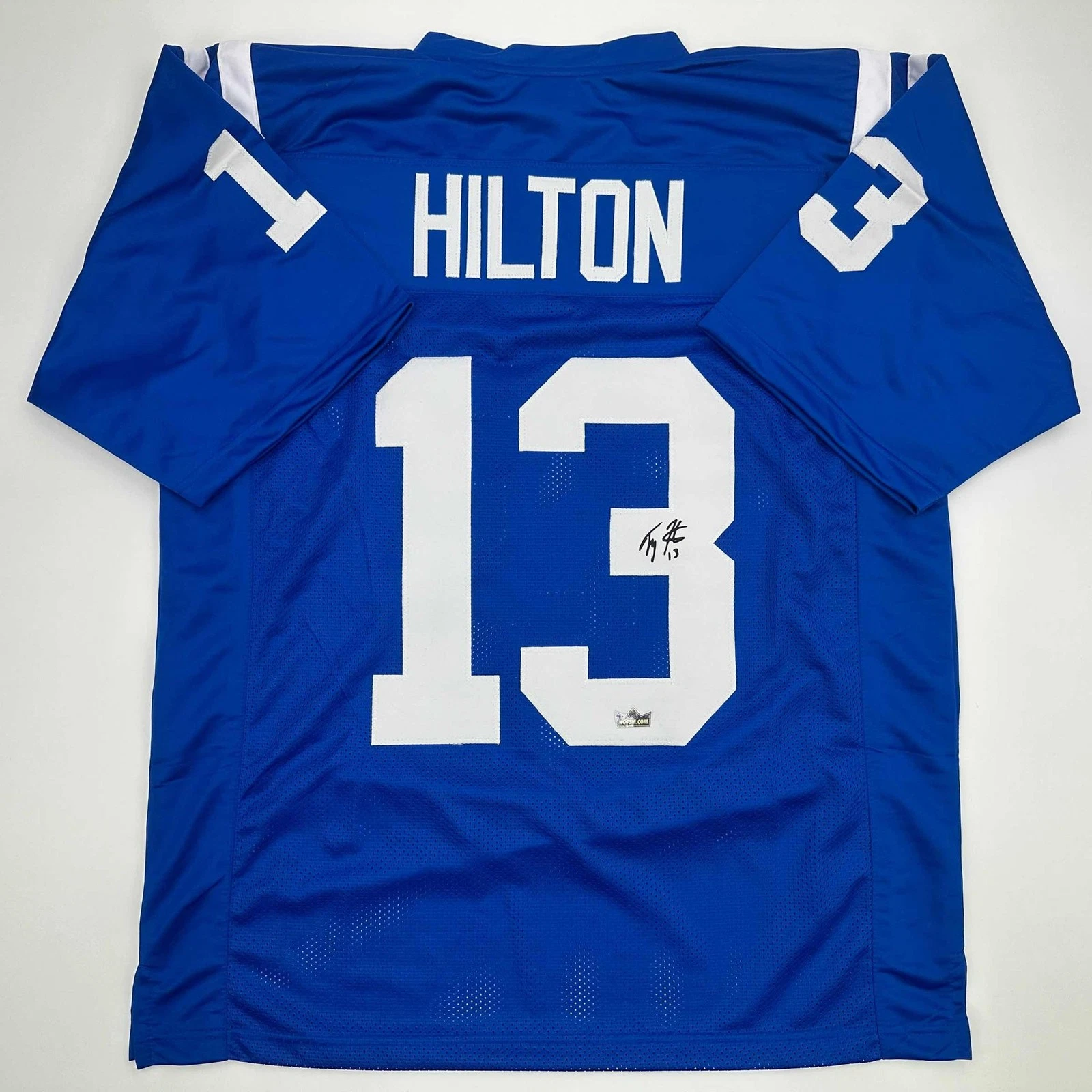 Facsimile Autographed T.Y. TY Hilton Indianapolis Blue Jersey Men's XL