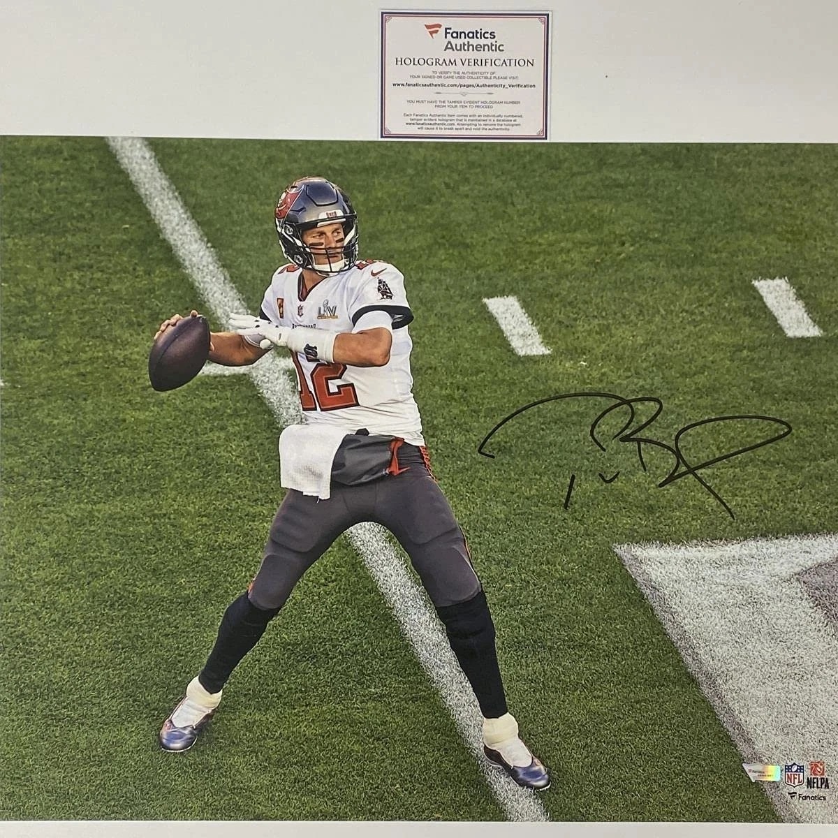 Autographed/Signed TOM BRADY Super Bowl Buccaneers 16x20 Photo Fanatics COA