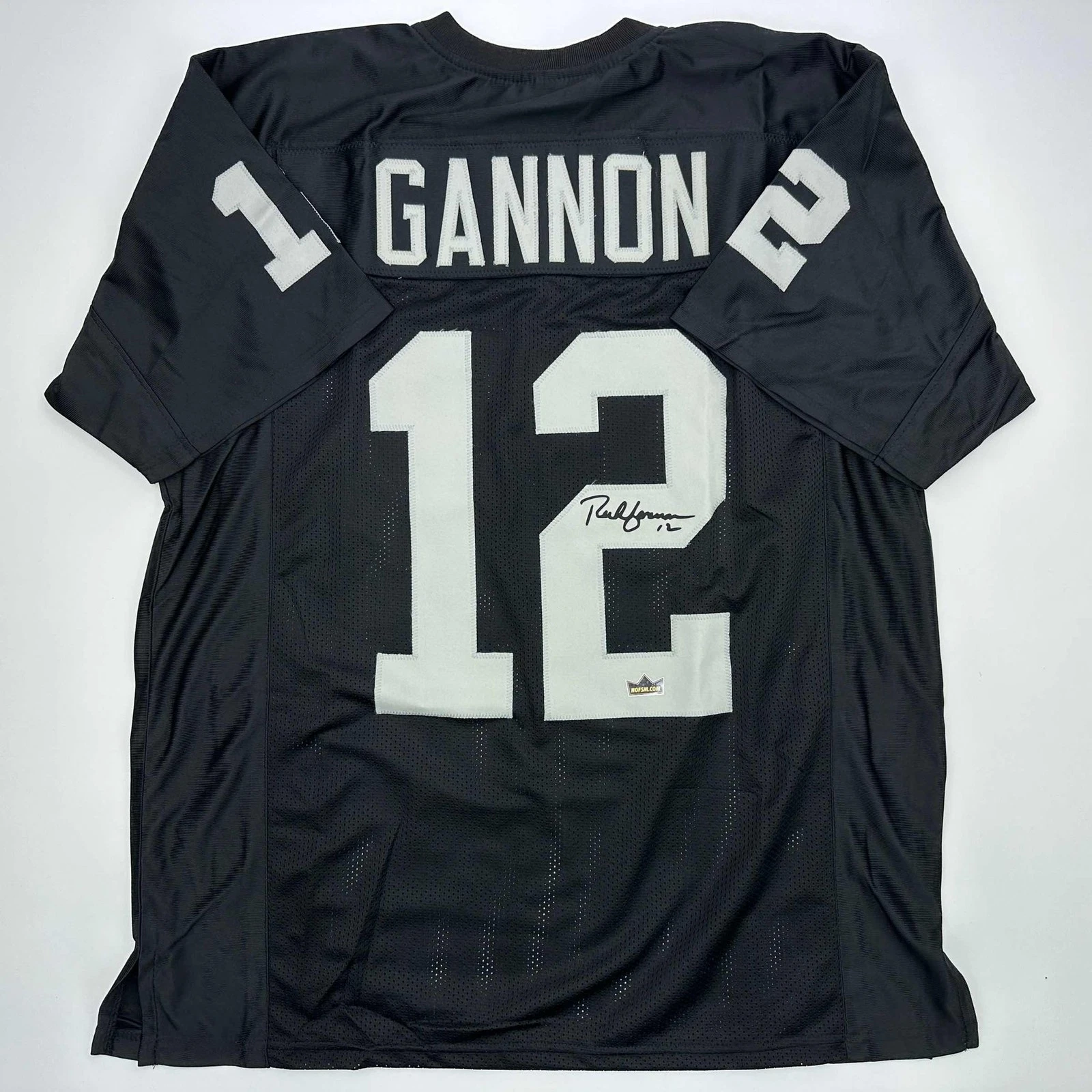 Facsimile Autographed Rich Gannon Oakland Las Vegas Black Reprint Jersey XL