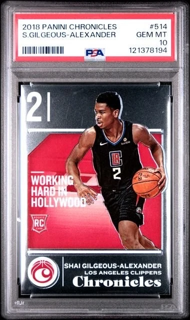 Graded 2018-19 Panini Chronicles Shai Gilgeous-Alexander #514 Card PSA 10