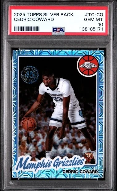 Graded 2025 Topps Silver Pack Cedric Coward #TCCO Rookie Card PSA 10