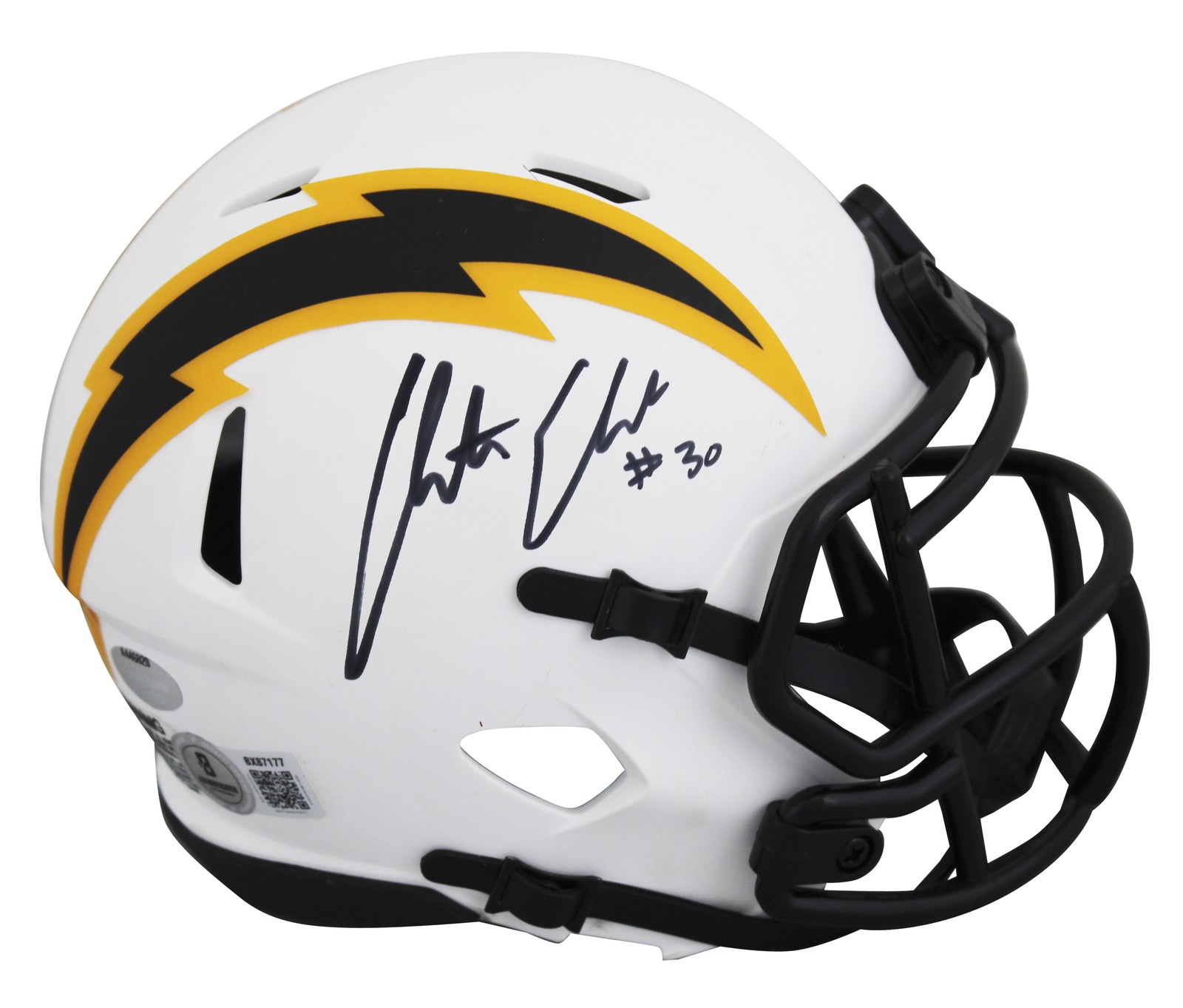Chargers Austin Ekeler Authentic Signed Lunar Speed Mini Helmet BAS #BX87177