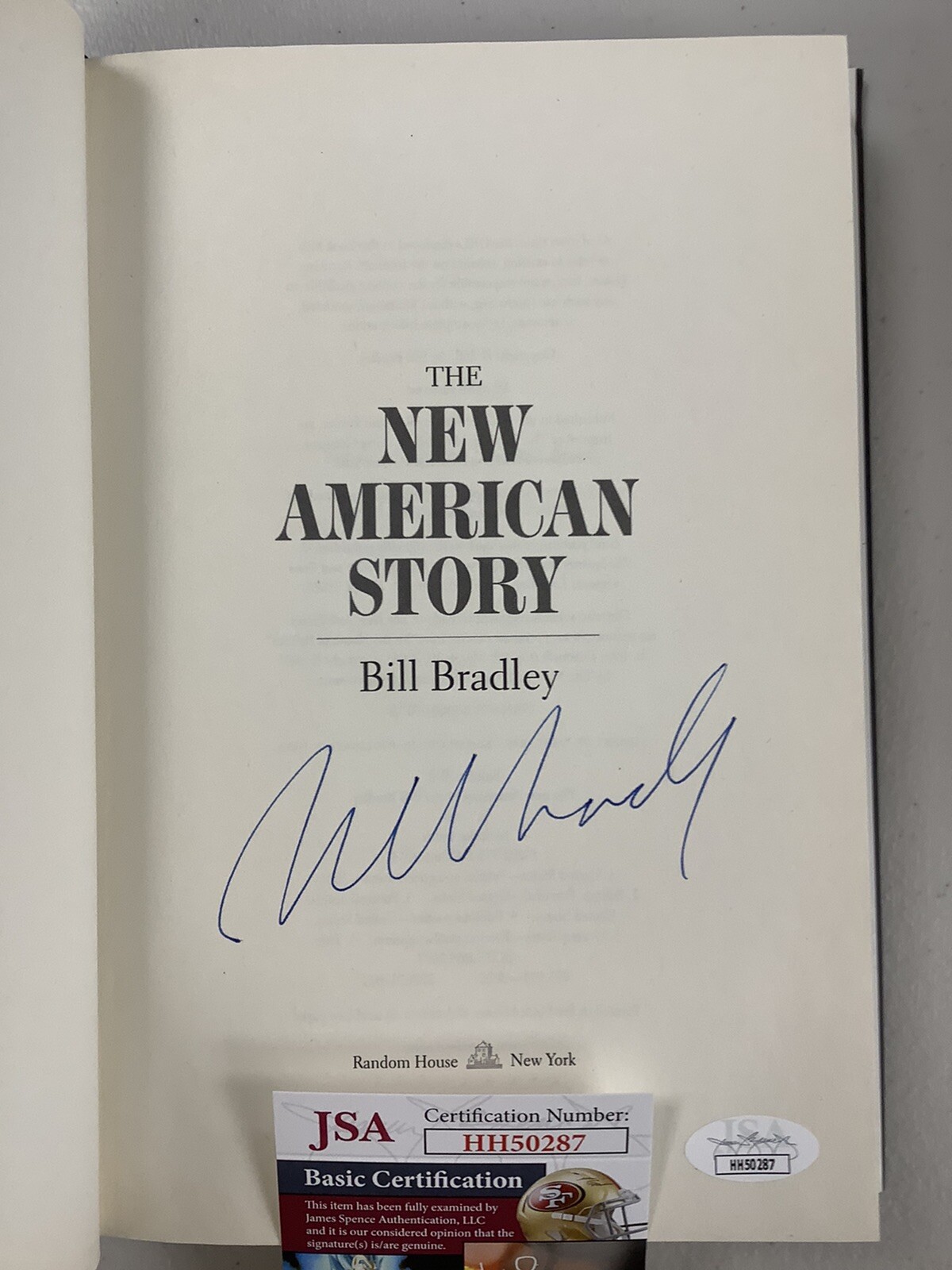 Bill Bradley Signed Book New American Story JSA Basketball Autograph NJ Senator