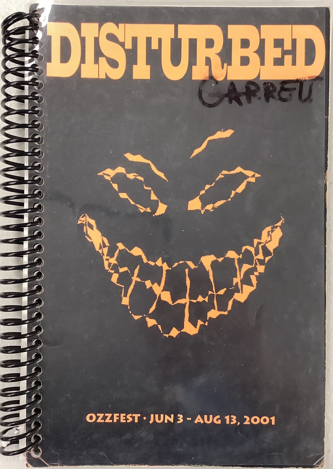 Disturbed Tour Book Itinerary Book 2001 US Tour Ozzfest Leg 3 Band Numbers Tough