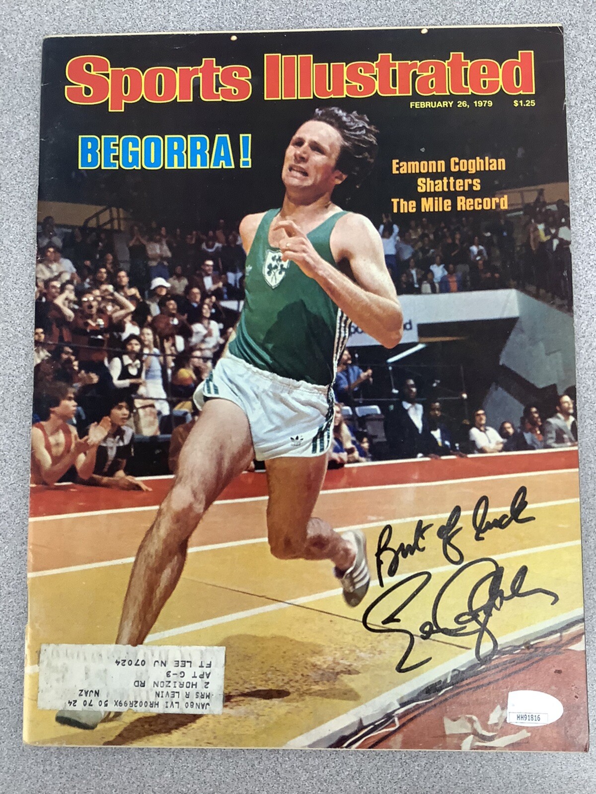 Eamonn Coghlan Signed Sports Illustrated 2/26/79 Olympic Track Autograph JSA